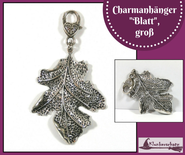 Charmanhänger "Blatt", groß